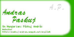 andras paskuj business card