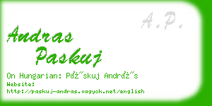 andras paskuj business card